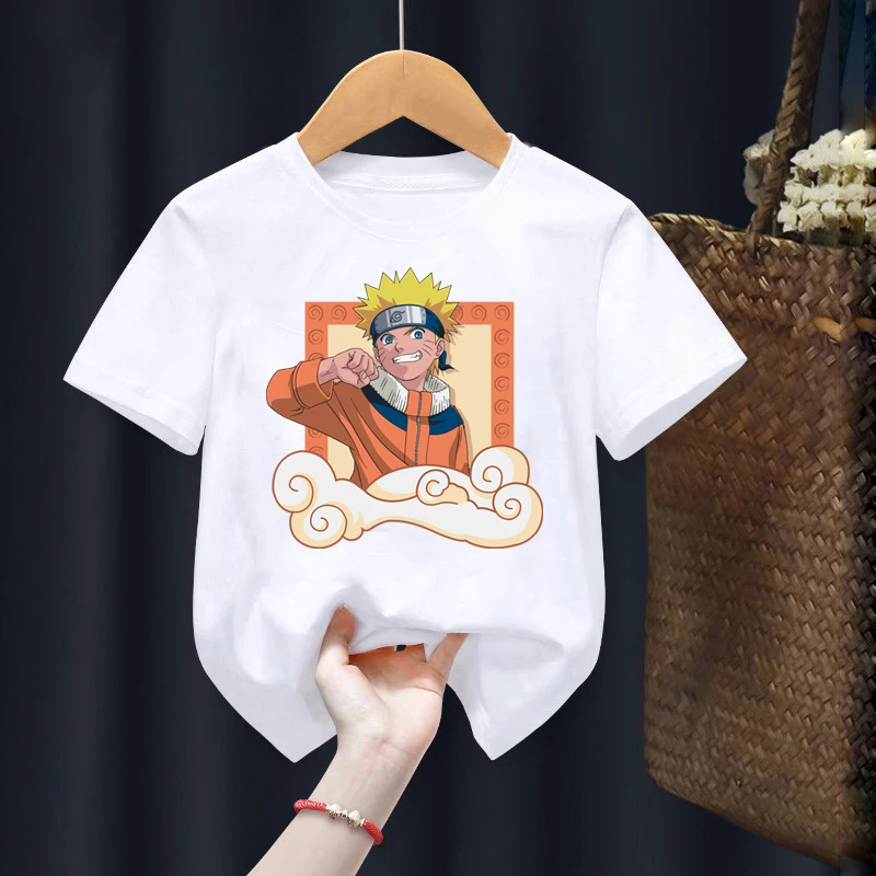 

Anime Naruto Children T-Shirt Kawaii T Shirt Uzumaki Cartoons Children Casual Clothes Tee Shirt Kid Girl Boy Fashion Y2K Top