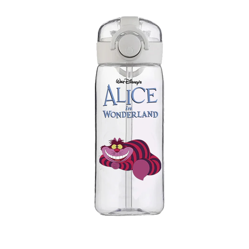 400ML Disney Alice in Wonderland School Girl Cartoon Anime Cup Plastic Sports Cup Children Casual Gift water cup