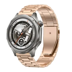 Universal Metal Strap, Adjustable Comfortable Bracelet Wristband for Smartwatches (22/20/18mm) (Rose gold)