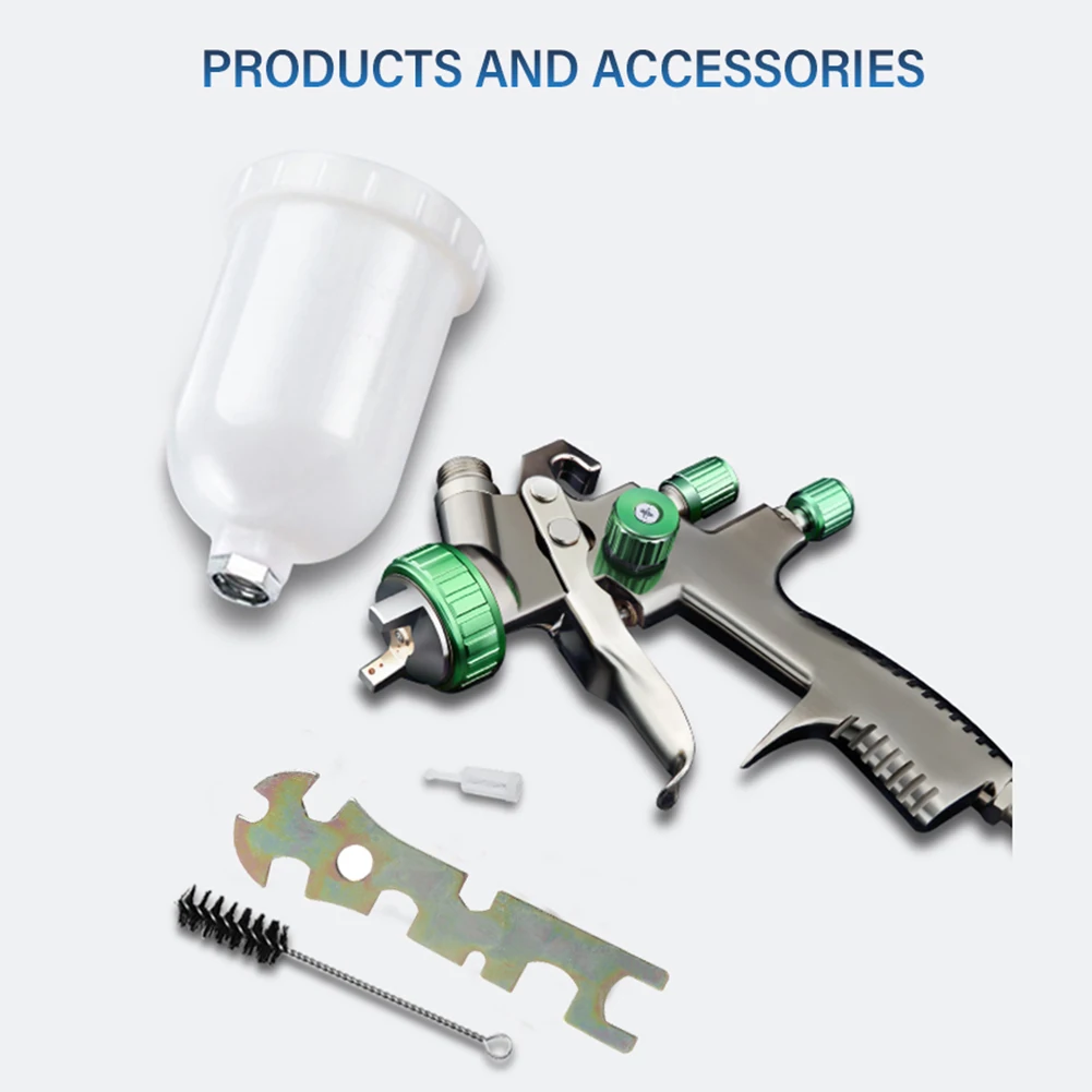 Pistola A Spruzzo HVLP Con Alimentazione A Gravità - Kit Con Ugelli 1.4mm, 1.7mm, 2.0mm Per Verniciature Auto E Legno