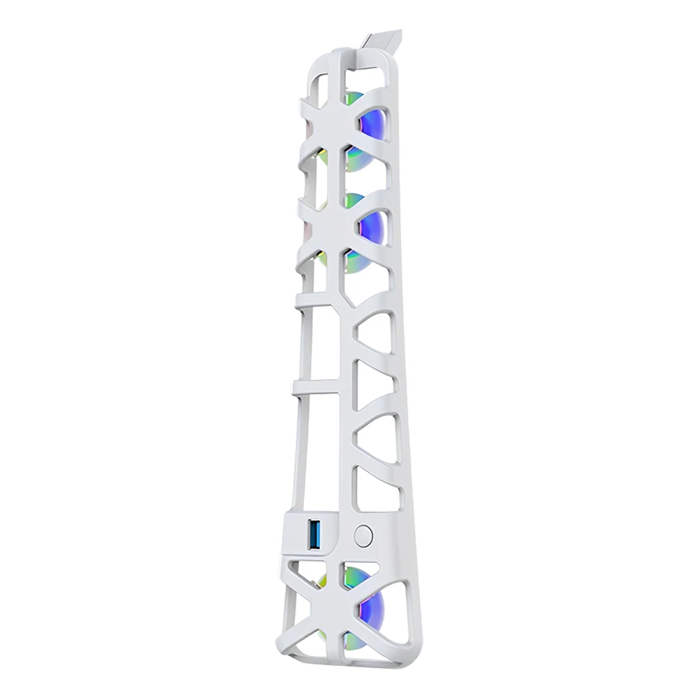 For PS 5 Pro Temperature-Controlled Cooling Fan External Fan Cooler RGB Light USB3.0 Hub Vertical Radiator for Playstation 5 Pro