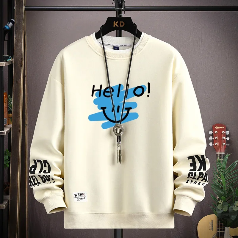 Spring  Autumn Men's Sweatshirt Japan Cartoon Cat Sportswear Long Sleeved O Neck T-shirt  Harajuku High Street Men Clothing 2024 6