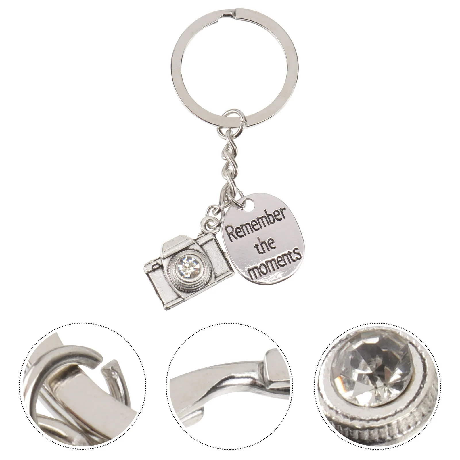 

1Pc Unique Camera Modeling Keychain Stylish Key Decoration Bag Pendant Silver