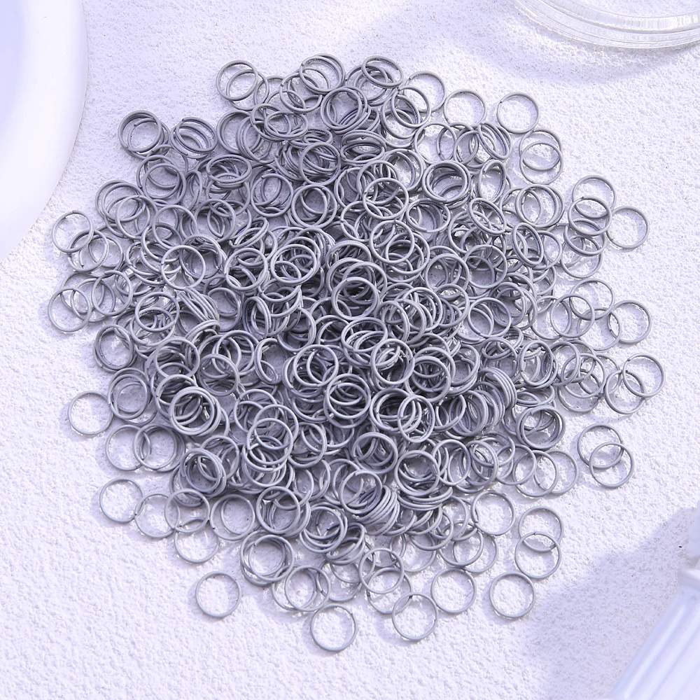 100pcs Colorful Painted Iron Rings for DIY Accessories and Keychains