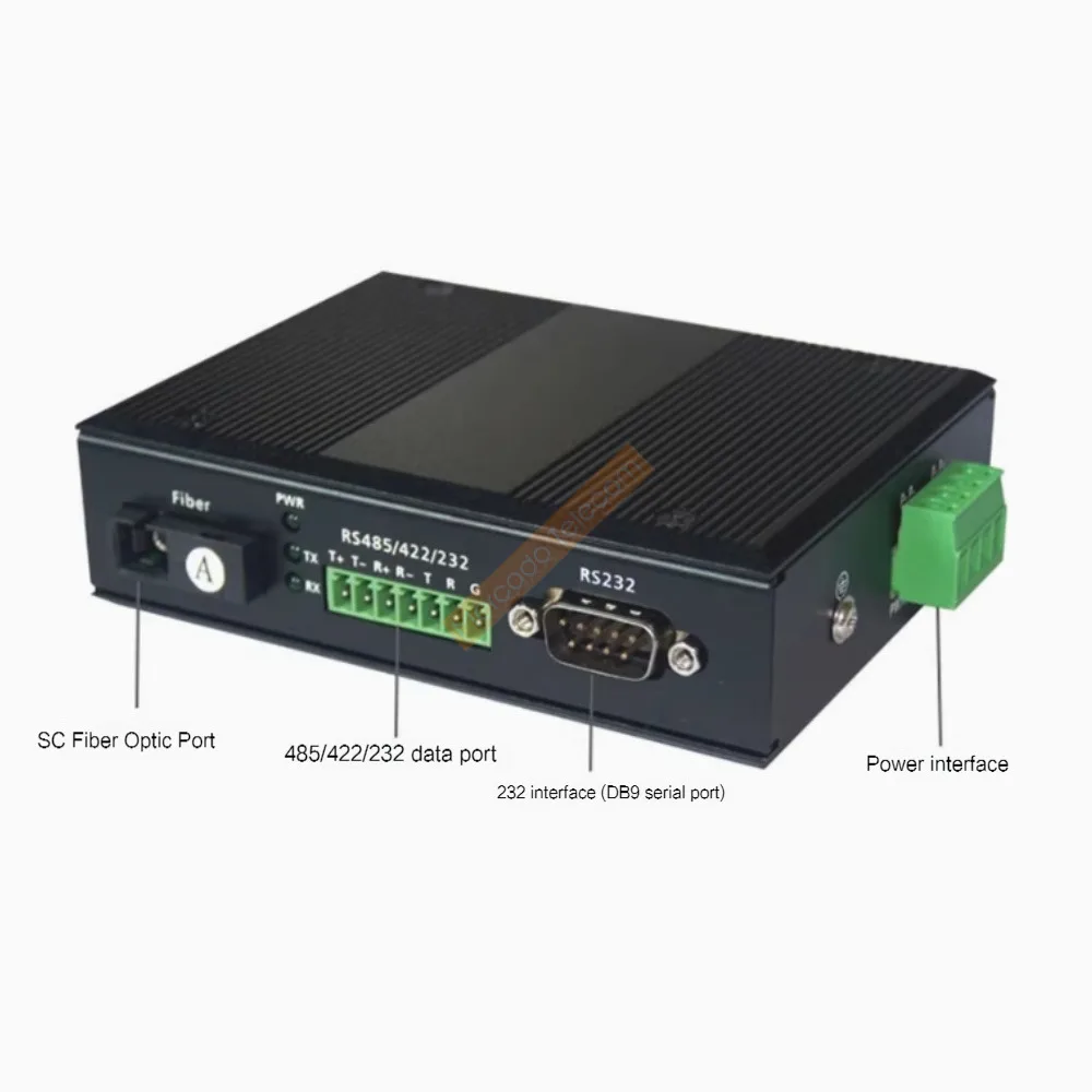 1pair RS232/422/485 to fiber single model Media converter single fiber SC connector 20Km