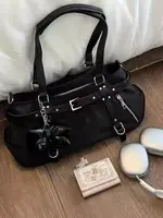 JIAERDI Harajuku Leopard Print Y2k Shoulder Bags Women Hot Girls Nylon Cute Handbag Ladies Vintage Tote Underarm Bag Aesthetic