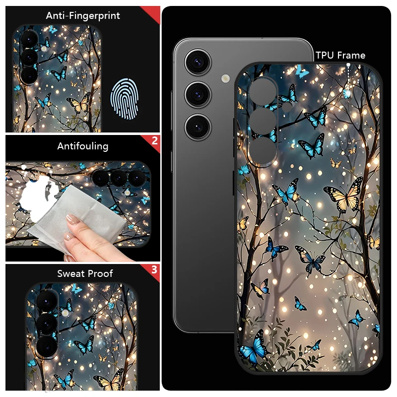 Dream Butterfly Print Soft TPU Phone Case Cover