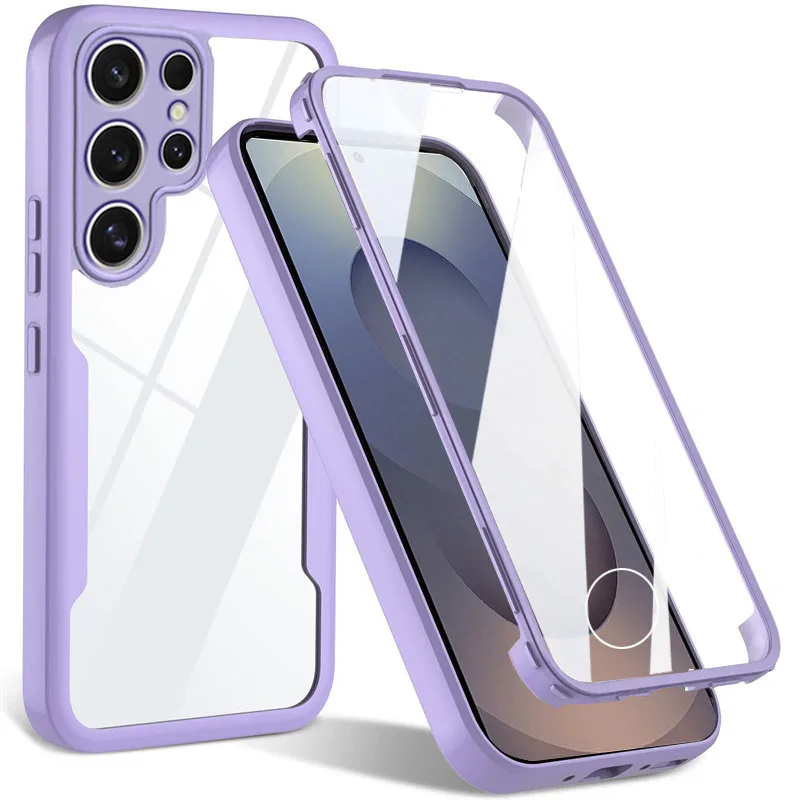 360-Degree Shockproof Clear Phone Case with Full Protection