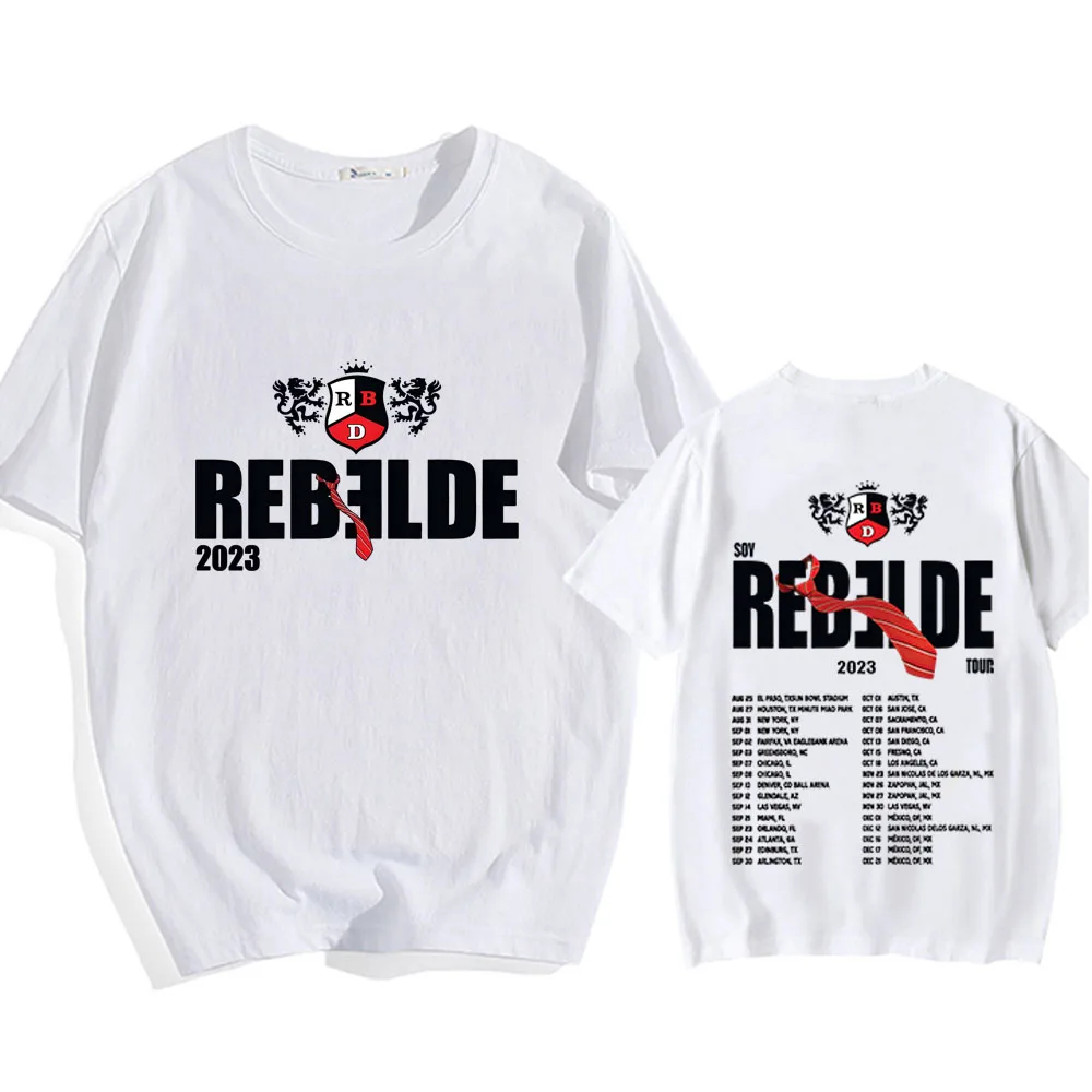 

RebeldeRBD Hip Hop Streetwear T-Shirt High Quality Cotton Tshirt Harajuku Hot Sell Men's Summer Short Sleeve Tee-Shirt Male Tees