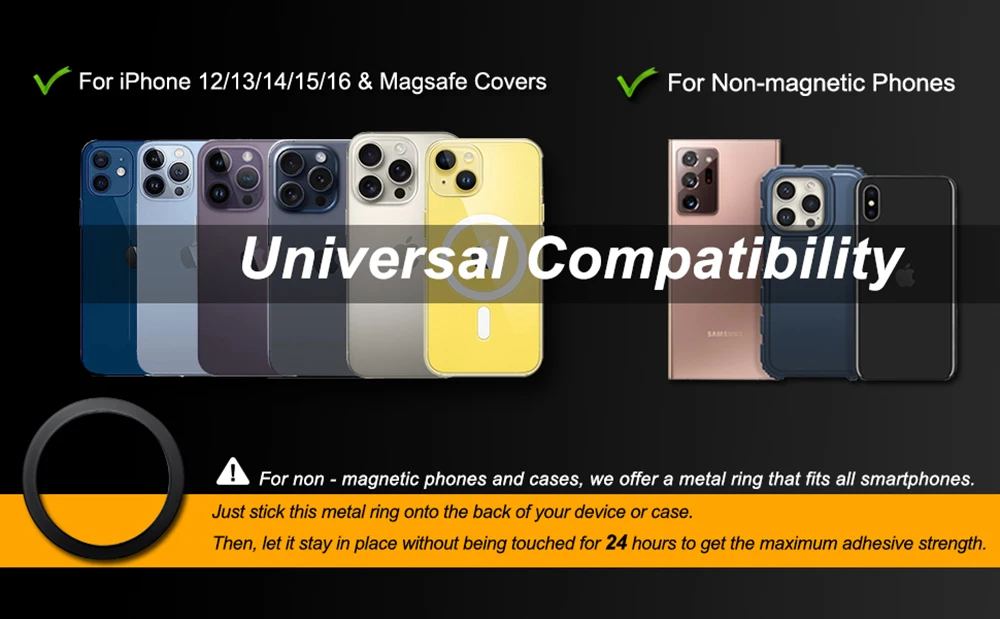 Magnetic Phone Holder 360 degree Rotation Vacuum Adsorption Strong Suction Holde