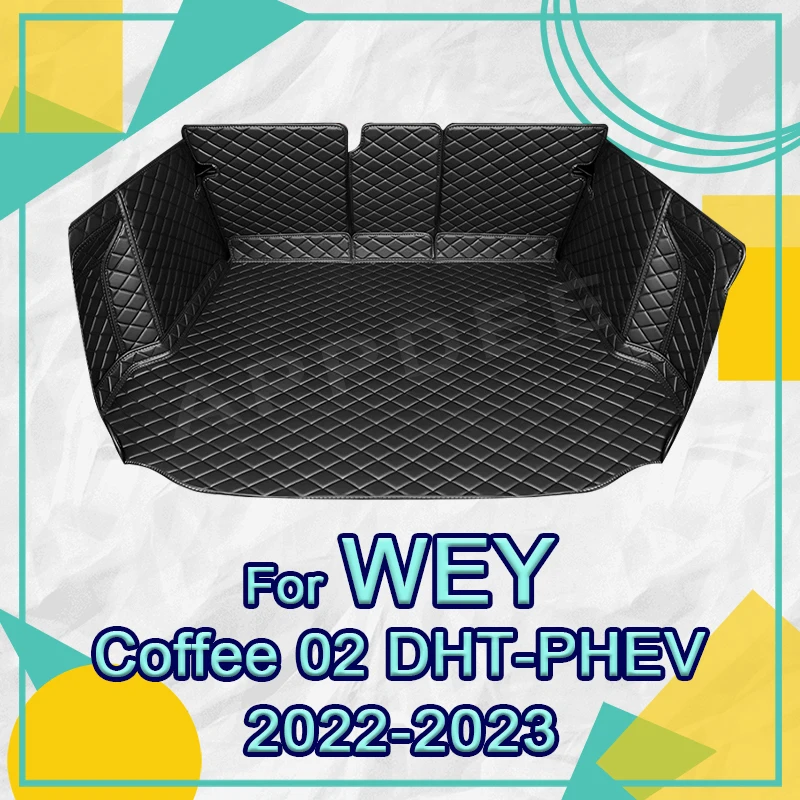 

Автомобильный коврик для багажника с полным покрытием для WEY Coffee 02 DHT-PHEV 2022 2023, автомобильный коврик для багажника, подкладка для груза, защитные аксессуары для интерьера