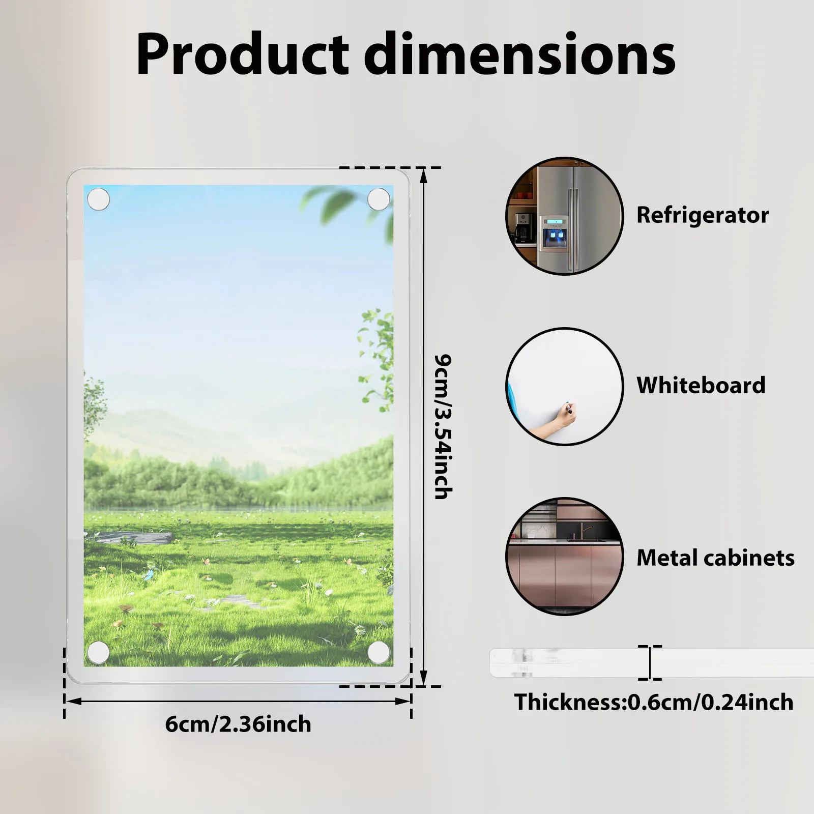 10Pack Blank Photo Frame Acrylic Refrigerator Magnetic Frame Mini Magnetic Refrigerator Photo Picture Frames Display,photo frame