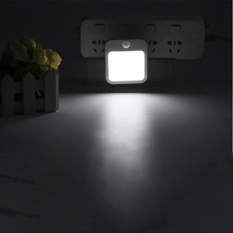 Motion Sensor LED Night Lights EU Plug Dimmable Cabinet Light For Baby  Bedside Bedroom Corridor Wireless Night Lamp Lighting best night light