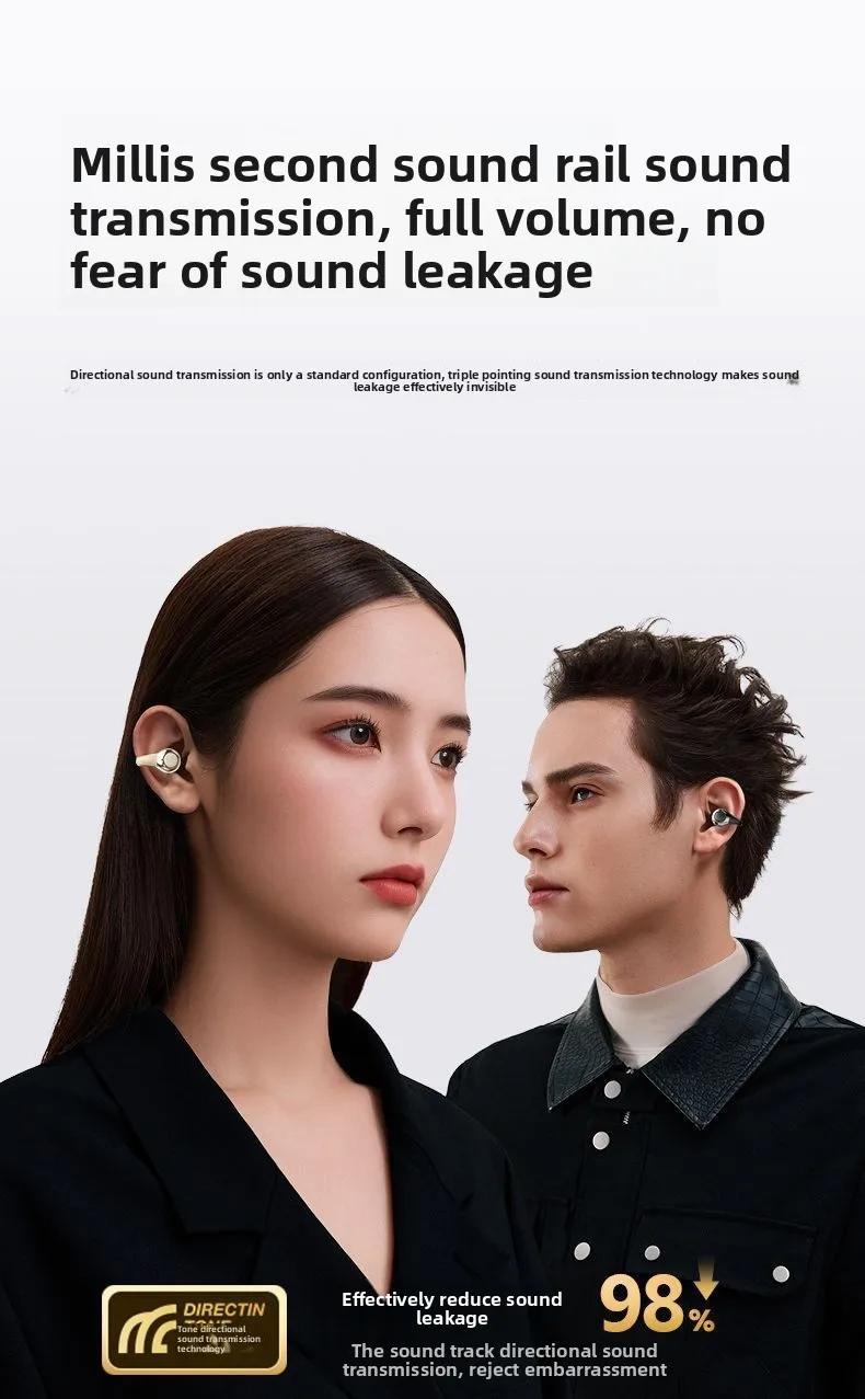 2025 New Cross-border Bluetooth Ear Clip Headphones with Long Battery Life, Open