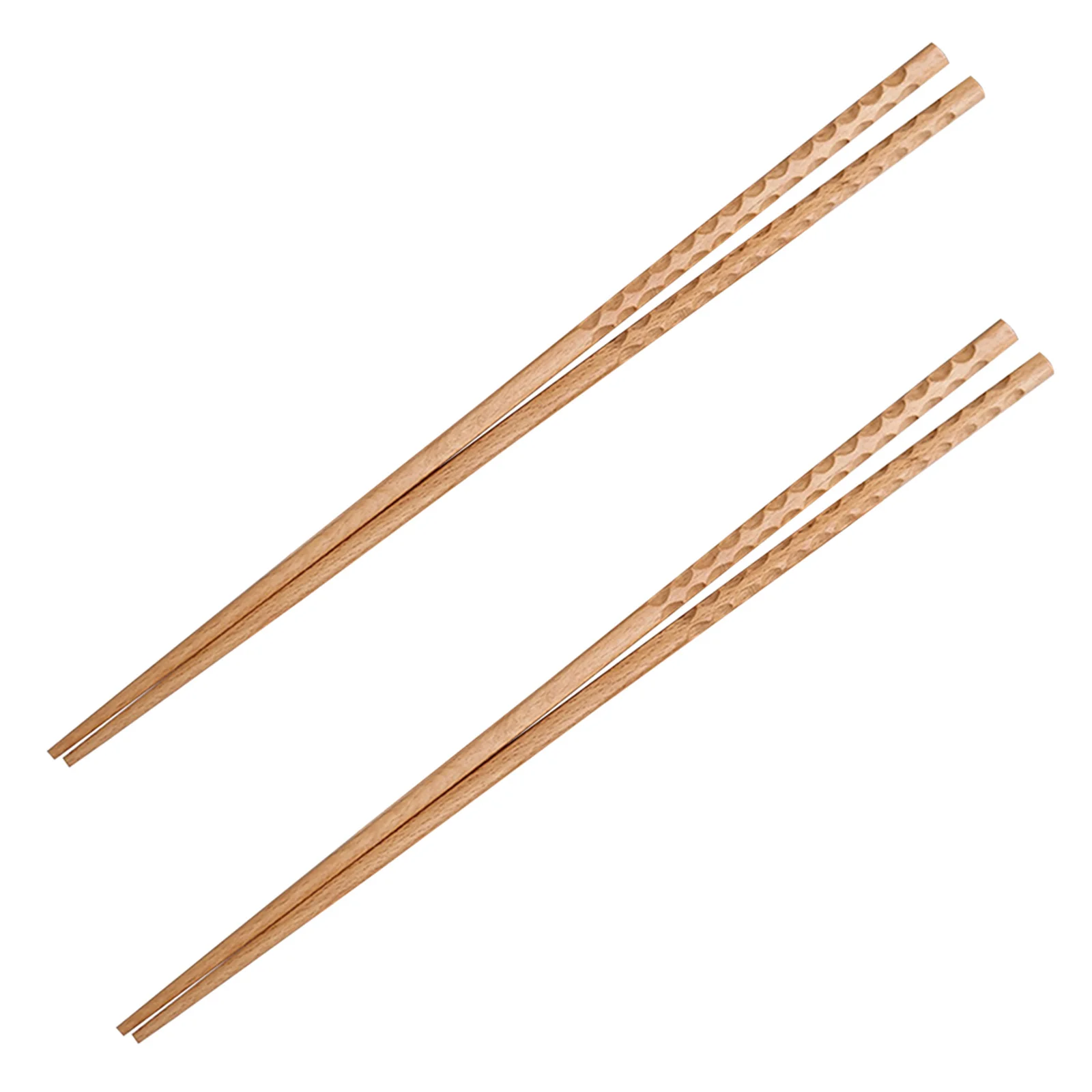

2 Pairs Vinegar Cleaning Chopsticks Long Wood Serving Hot Pot Bamboo for Cooking