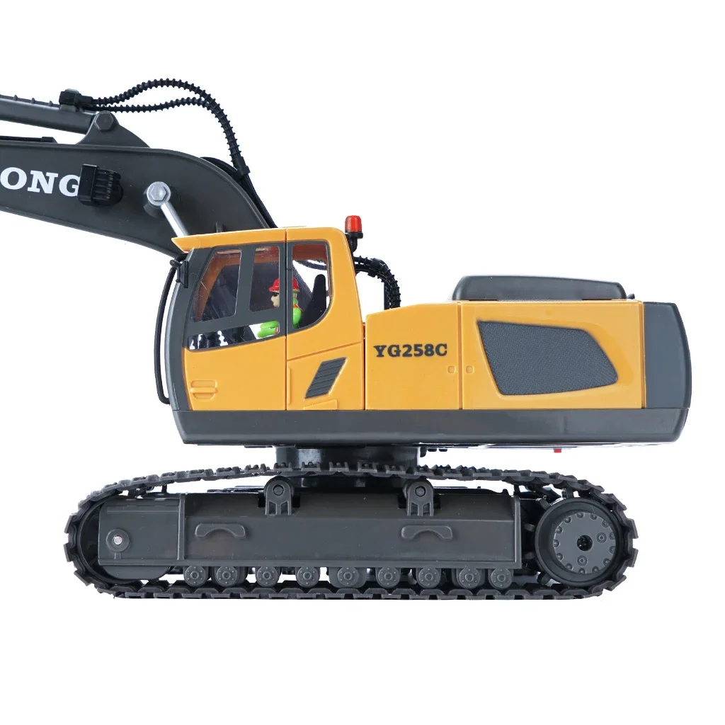 Rc Excavator 1/20 Cars Trucks Alloy with Light Remote Control Construction Vehicle Crawler Multifunctional Toy Car Boy Kids Toy