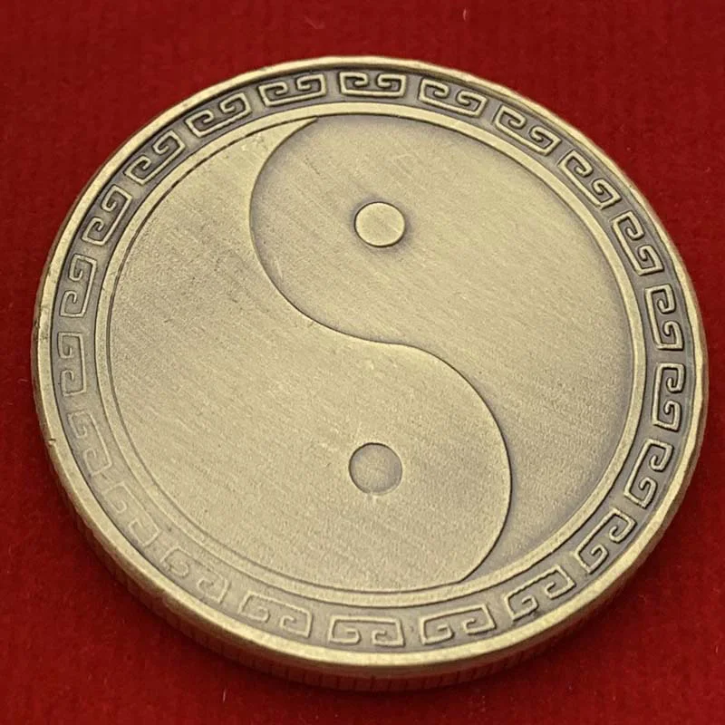 5PCS Tai Chi Challenge Coin EDC Metal Fidget Toys ADHD Anxiety Relief For Kids And Adults Good Luck Commemorative Gifts 4