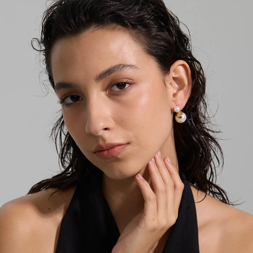 Yhpup Simulated Pearls Earrings Daily Fashion Jewelry