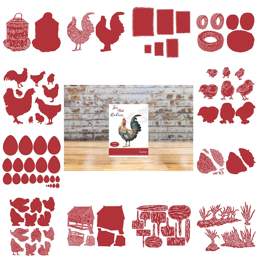 

Two Red Robins 2022 Morning Sunshine Collection Metal Cutting Dies Set Diy Paper Craft Scrapbook Diary Decorate Embossing Molds