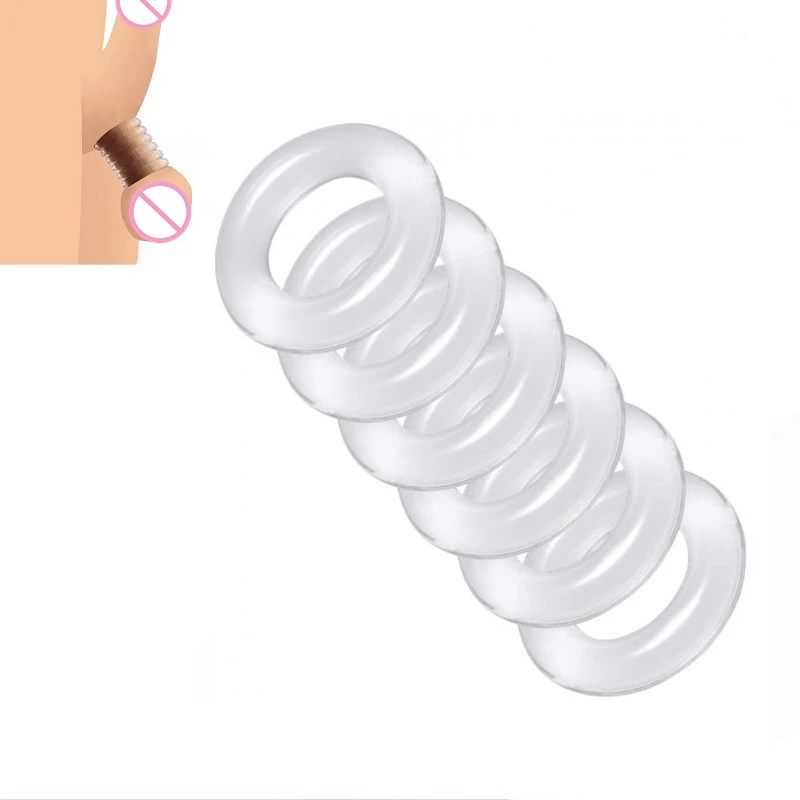 1 Maschio 6 pz set Anello di bloccaggio in silicone bondage Erezione Ritardo Eiaculazione Riutilizzabile Allargamento palla stretche_voghion.com