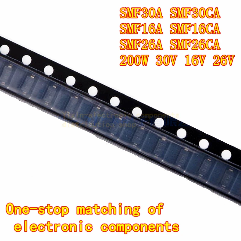 

50PCS/Pack SMF30A SMF30CA SMF16A SMF16CA SMF26A SMF26CA 30 16Vpatch TVS transient transient-voltage-suppression diode SOD-123FL