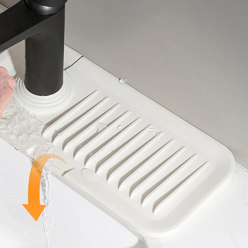 Almohadilla de silicona para salpicaduras de grifo de fregadero de cocina, Protector de salpicaduras para encimera, almo