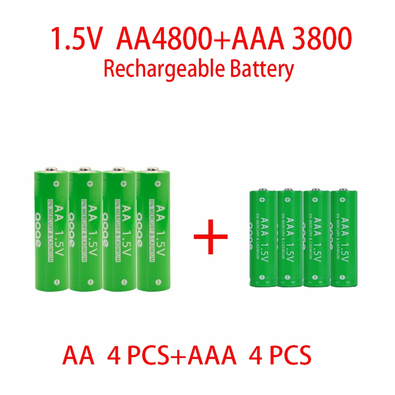 

AA 4800mAh Rechargeable battery AAA 3800mAh Rechargeable battery AA and AAA 1.5V Rechargeable battery Alkaline battery
