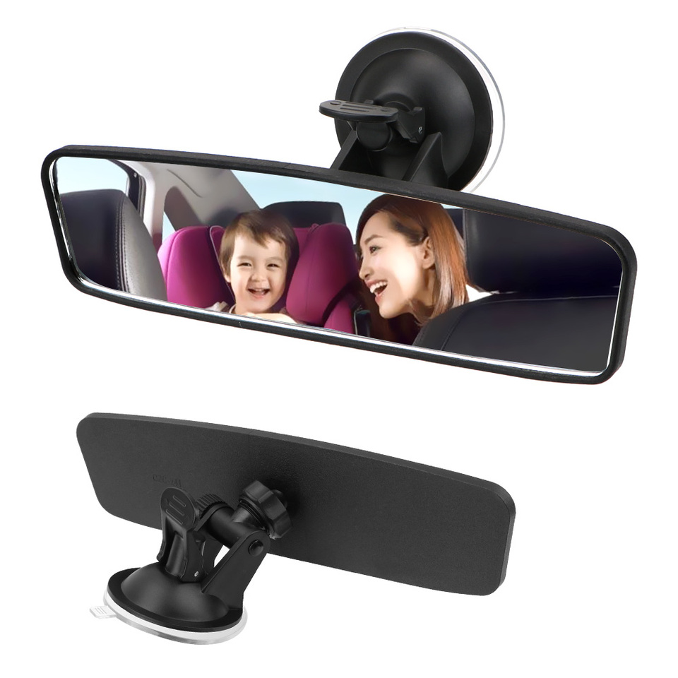 Wide-angle Rearview Mirror Interior Rear View Mirror Universal Car-styling Car Rear Mirror Adjustable Suction Cup 360° Rotates