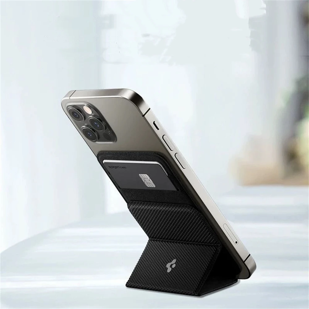 Original Spigen Leder-Faltmagnet-Matte-Wallet-Kartenhalter für MagSafe Kartenhalterung für iPhone 17 16 15 14 13 Pro Max Air – Detail 14