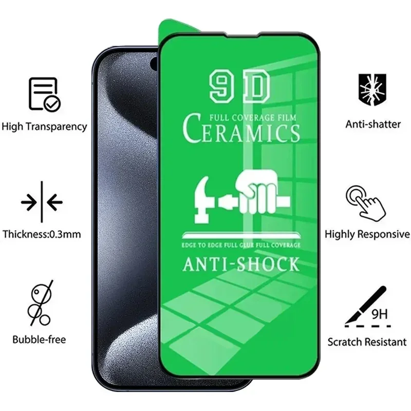 5-Pack HD Soft Ceramic Screen Protectors - Universal Fit