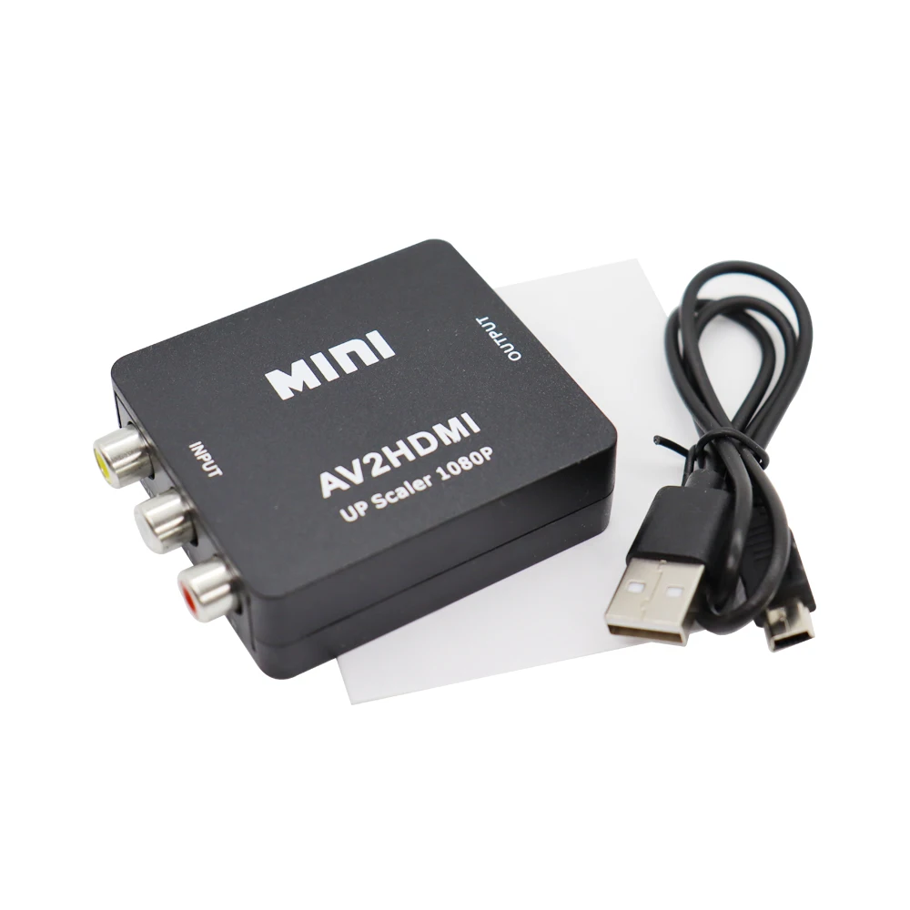 HD 1080P AV to HDMI RCA To HDMI Composite Adapter Converter With