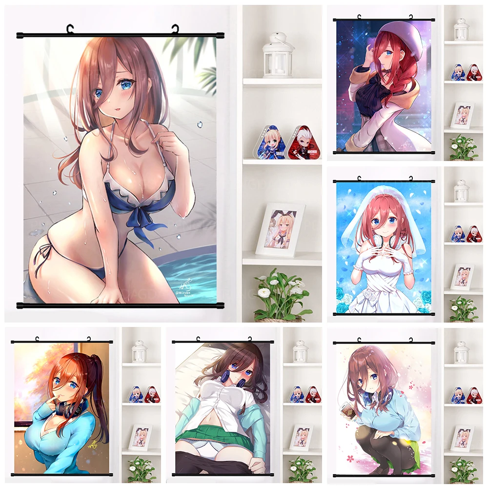 

Japanese Anime Characters Colorful Hanging Scroll HD Poster Print Canvas Wall Art Pictures Living Room Home Decoration Painting