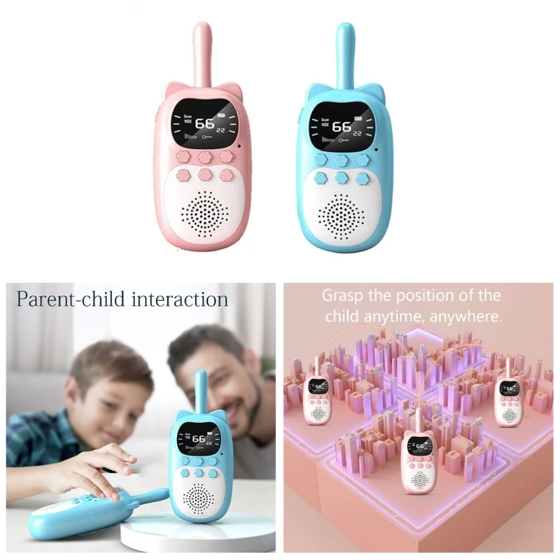 

Mini Kids Walkie Talkie Transceiver 3KM Receiver Two Way Radio Comunicador Parent-Child Interactive For Boys Girls 594A