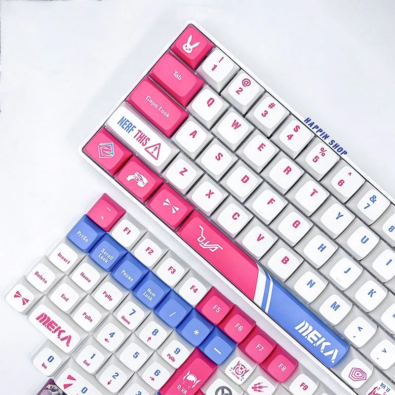 

131 Keys Mechanical Keyboard DVA Keycaps Sublimation Custom XDA Profile Cap Personality Anime Game Keycaps Esport Gaming Keycap