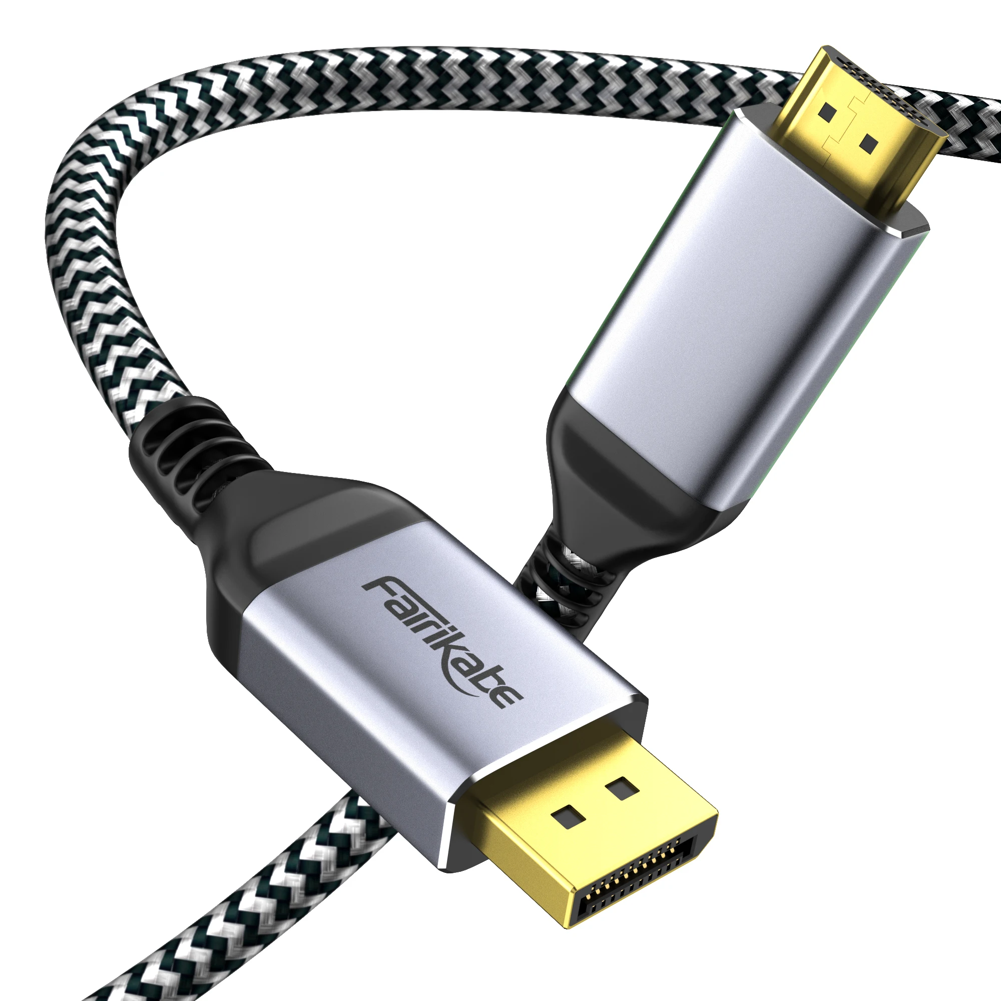Переходник Fairikabe Displayport-HDMI, 120 футов, 4K, 30 Гц, 2K, 1440 Гц, 1080P, 60 Гц, 120 P, Гц