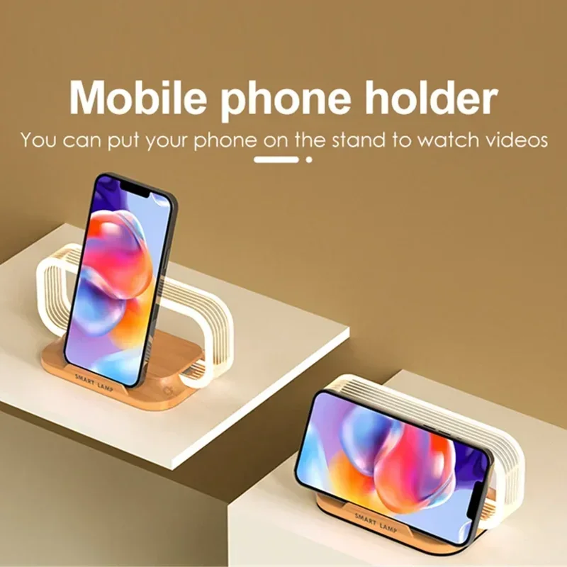 VIKEFON Wireless Charger Stand Pad Table LED Light Lamp Mobile Phone Holder Fast Charging Station Dock For iPhone Samsung Xiaomi
