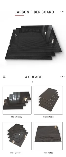 3K Carbon Fiber Sheet Plate – 500x400mm, Various Thickness (0.5mm To 5mm), High-Strength Carbon Fiber Panel For DIY & Modding