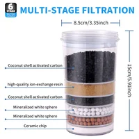 การเปลี่ยนไส้กรองน้ําสําหรับเครื่องจ่ายพร้อมไส้กรองแบบรวม 6 ชั้นสําหรับระบบการกรอง Pur Faucet Mount ทั้งหมด 2