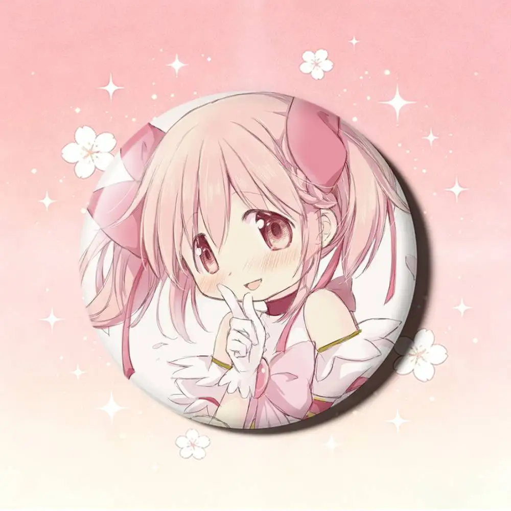 P-Puella M-Magi Madoka M-Magica Abzeichen 25 32 44 58 75 mm Rund Fans Sammeln Freunde Geschenke Brosche Souvenir – Detail 13