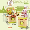 Portable storage box children's play house realistic kitchen cooking kitchenware set boys and girls gift toys 2