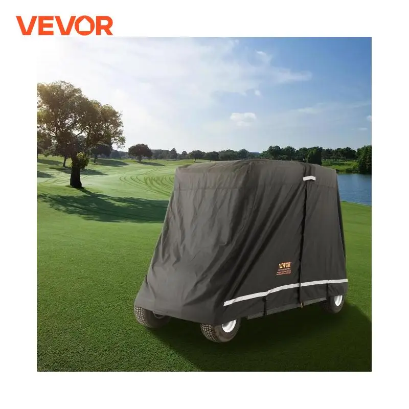 4 Passenger Golf Cart Cover 600D Polyester Full Cover Universal Fits for Most Brand Club Car Covers