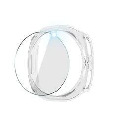 Enhanced Protective Watch Case with Tempered Glass Screen Shield - Anti - Drop Hollow Design, Scratch Resistant - Watch 8 40mm (Transparent)