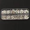 12 Grids Clear Mixed Sizes Nail Art Rhinestones Crystal 3D Glitter Non Hotfix Diamond Decoration Nail Parts Accessories 3