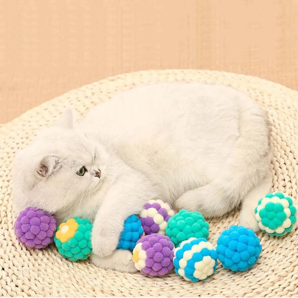 

Colorful Plush Molar Interactive Kitten Cat Supplies Cat Teasing Toy Cat Stretch Ball Pet Accessories Chew Training Toy