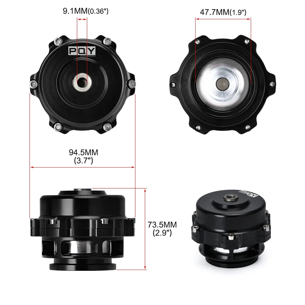 Blow Off Valve Adaptor RESO Universal 50mm V-Band Blow Off Valve BOV Q Typer With Weld On Aluminum Flange 35 PSI With Logo