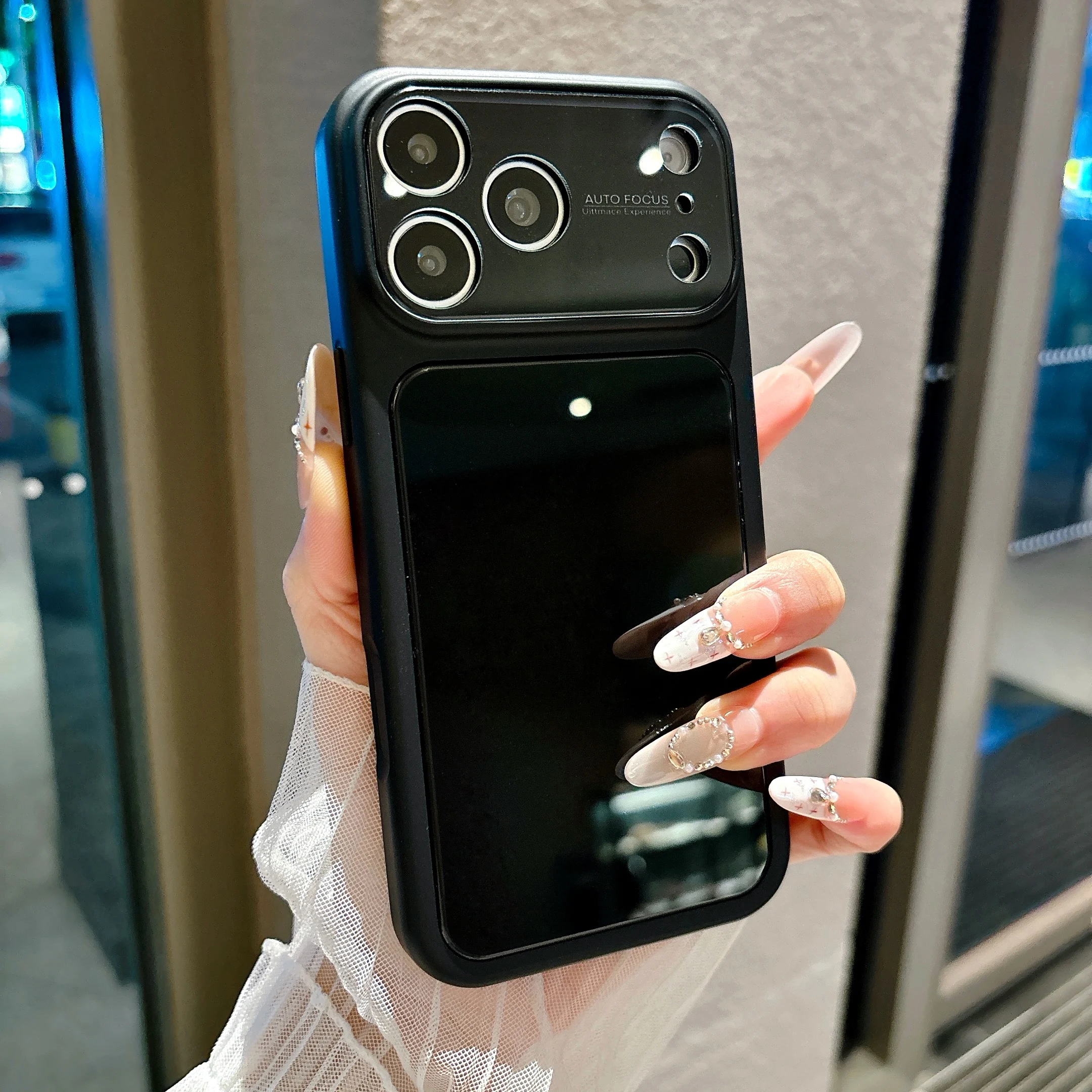 Chic Candy Solid Color Hard PC Case with Tempered Glass Lens Protector & Shockproof Back Cover