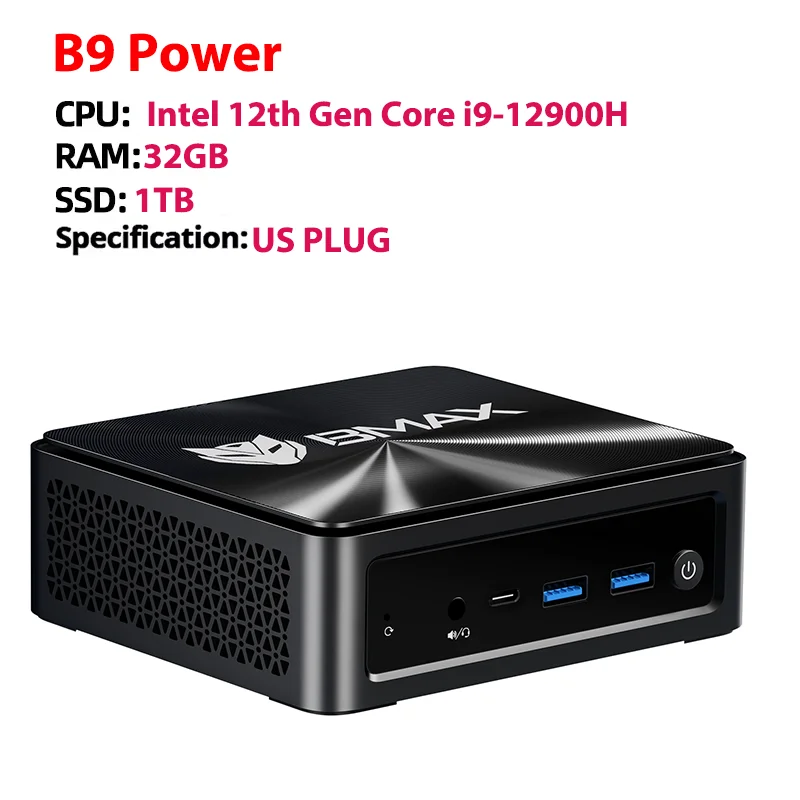 BMAX B9 Power Mini PC Intel Core i9-12900H 14 Cores Max 5.0GHz