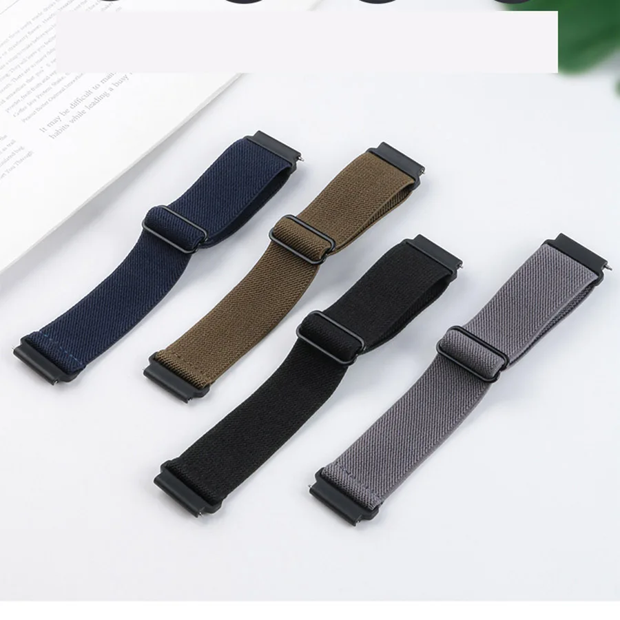 Elastic Nylon Wrist Strap, 20/22mm Adjustable Band