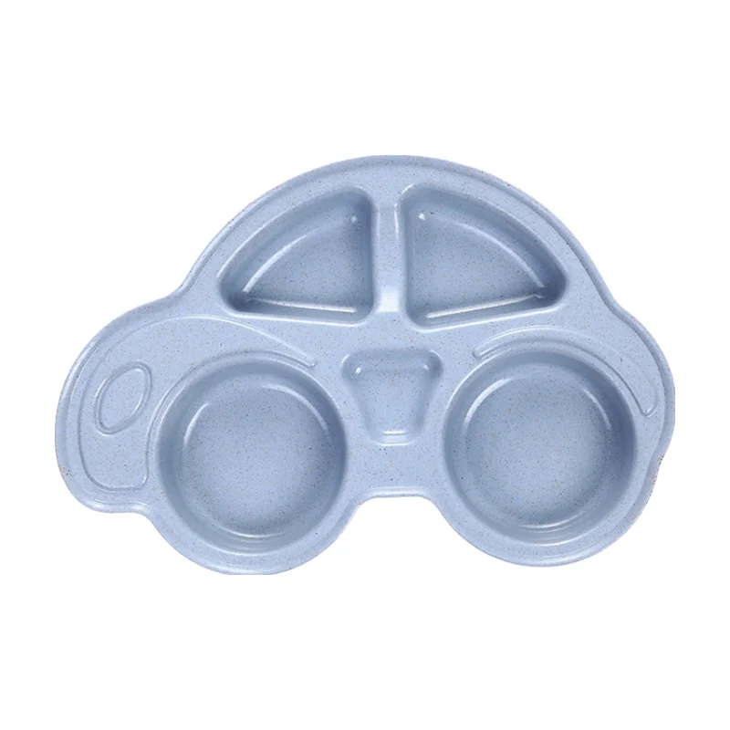 

Infant Dishes Cartoon Car Shape plate Environmentally Separated Child Food Plates Kids Dinnerware Toddler Tableware Tray