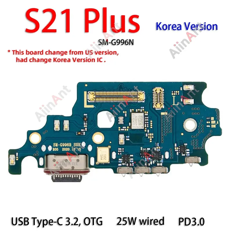 AiinAnt Dock USB Charger Board Connector Charging Port Flex Cable For Samsung Galaxy S21 Ultra Plus FE S21+ G998B G996U G991B - Image 13